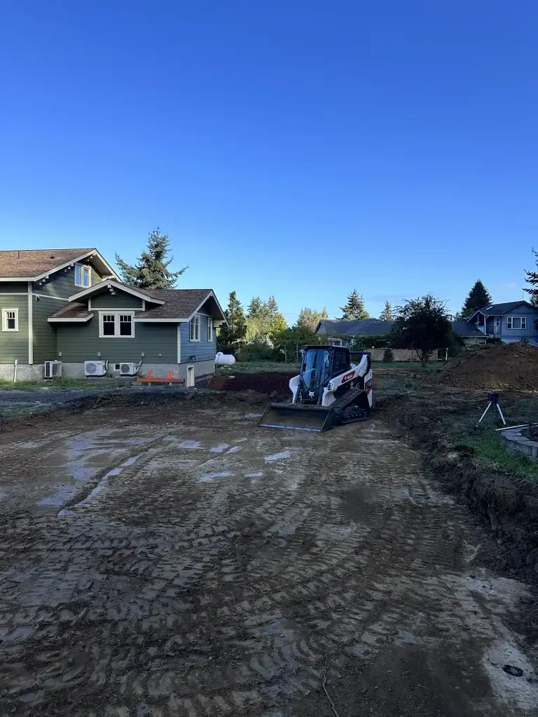 Home 14 Foundation excavation trench in Sequim WA