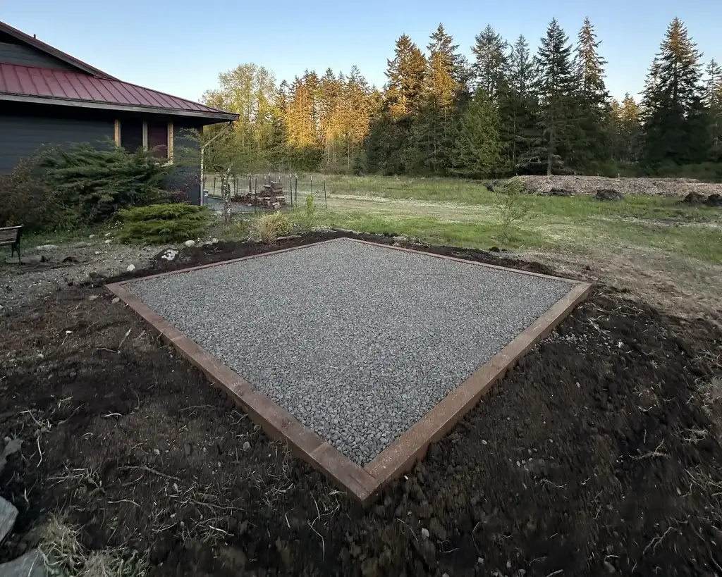 Home 11 Gravel pad installation for shed foundation in Sequim, WA