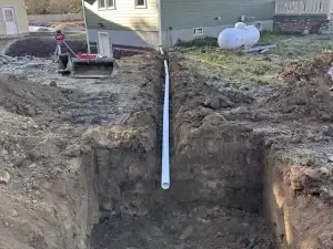 Professional drainage services showing high-quality excavation and pipe installation to provide effective property drainage solutions.